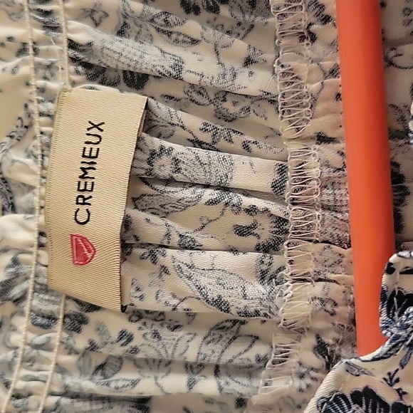 Daniel Cremieux White and Blue Floral Midi Dress SZ 4 - Picture 2 of 14